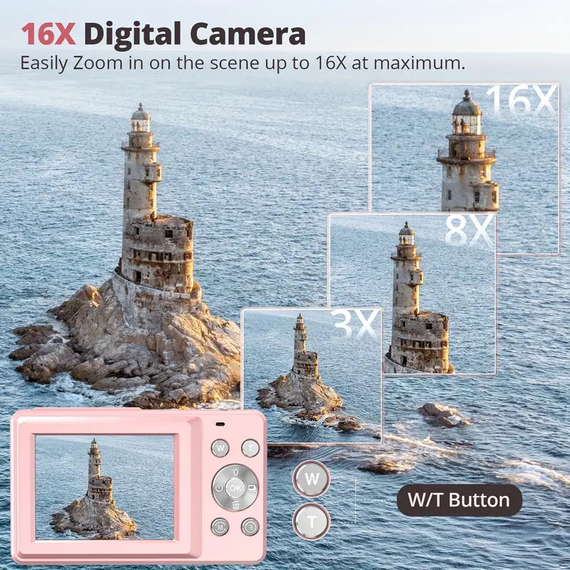 Vintage Digital Camera — Retro Style with 1080P Video & Lightweight Design