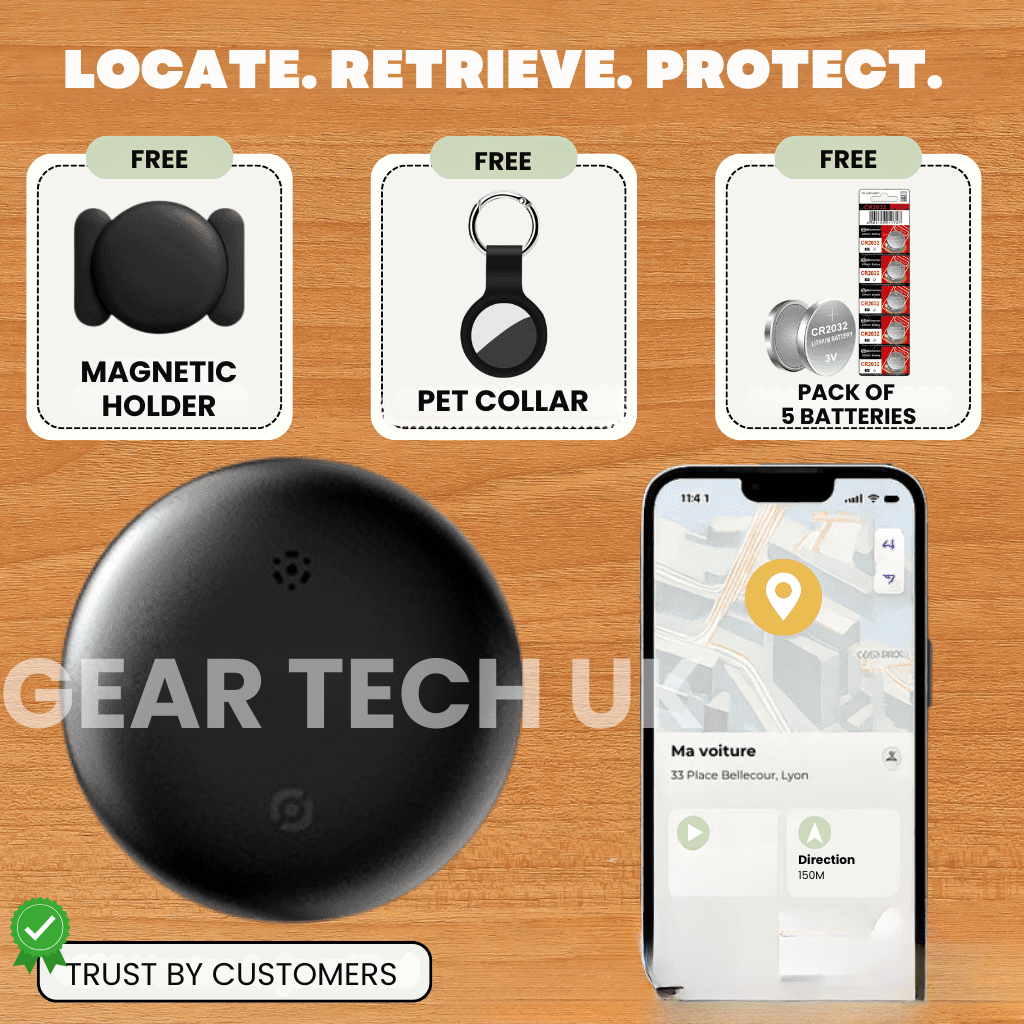 GPS Bike Tracker | No Subscription, Compatible with Android & iOS for Cycling Safety