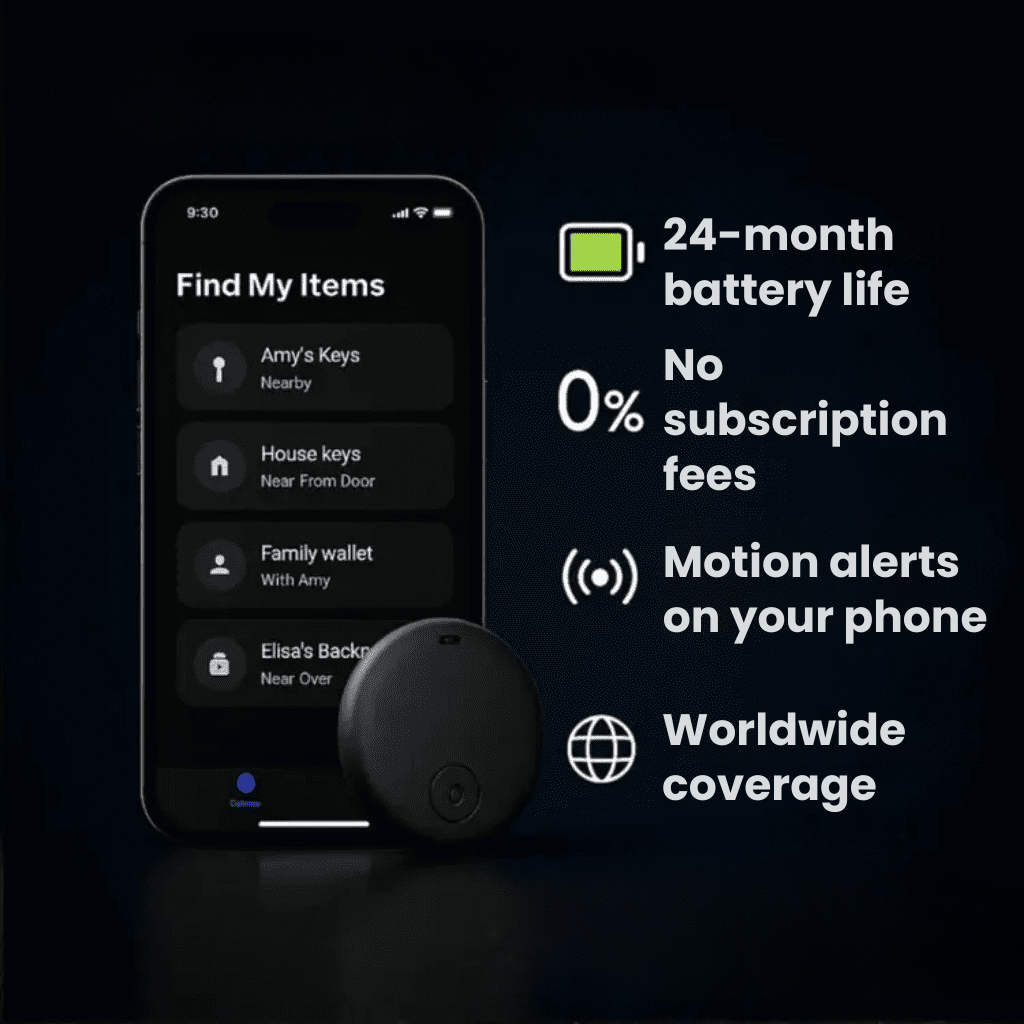 GPS Bike Tracker | No Subscription, Compatible with Android & iOS for Cycling Safety