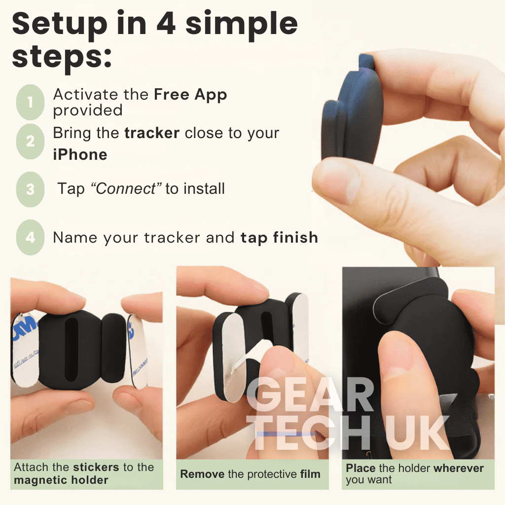 GPS Bike Tracker | No Subscription Required, Compatible with Android & iOS for Safe Cycling
