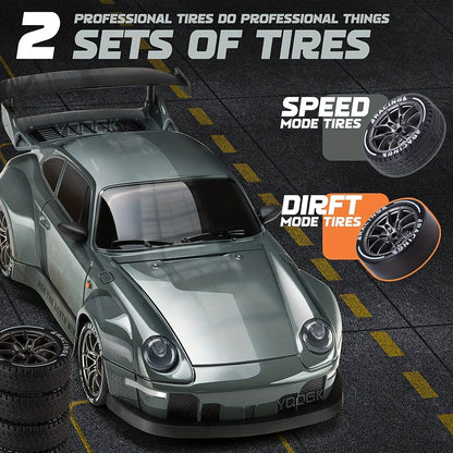 1:24 RC Drift Car | 4WD, LED Wheels & USB Rechargeable for Indoor and Outdoor Racing Fun