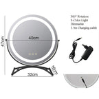 Dimmable LED Makeup Mirror | 360° Rotation. Touch Control & 3 Light Modes for Perfect Makeup Application