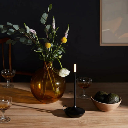 LED Candle Light Table Lamp | Adjustable Brightness. Touch Switch & Battery Operated for Ambient Illumination in Living Room & Bedroom