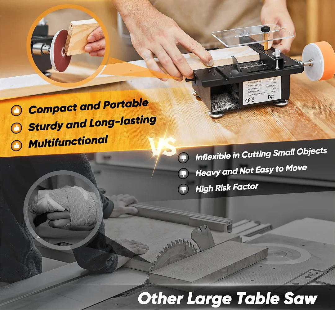 Portable Tabletop Saw - Wood Shaping Power Tool
