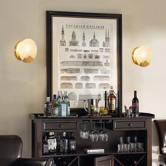 LED Marble Wall Light Fixture - Nordic Minimalist Design for Modern Home Decor & Ambient Lighting