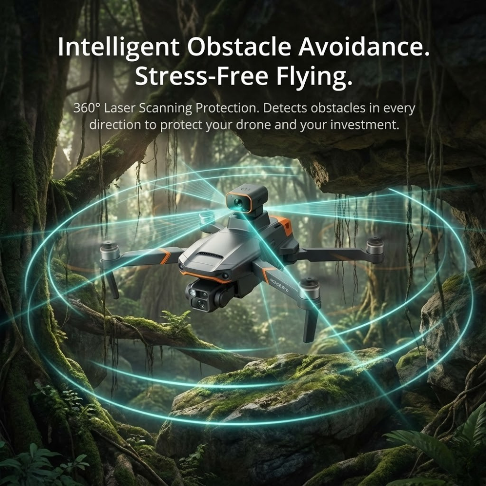 RG106 Pro Drone – 8K HD Dual Camera, GPS, and Brushless Motors