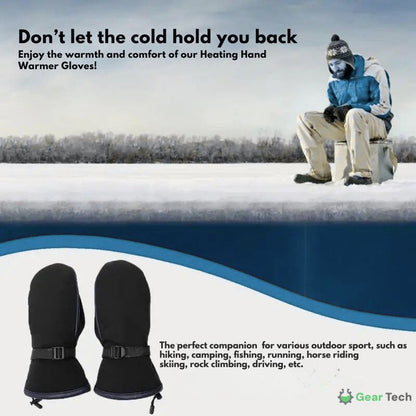 Electric Heating Hand Warmer Gloves | Dual-Sided Heating, Waterproof & USB Rechargeable for Skiing, Hiking, Mitten & Daily Use