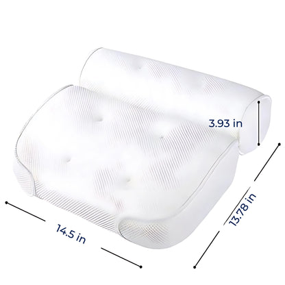 SoakUp Bath Pillows UK – Neck & Head Support Cushion – Non-Slip – Soft & Comfortable – Fits All Bathtubs – Enhances Relaxation
