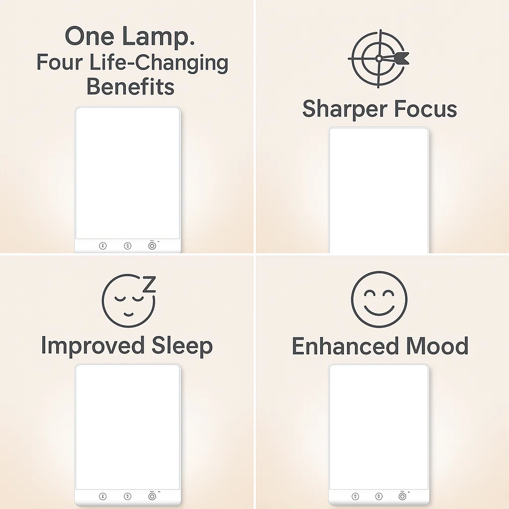 SAD Therapy Lamp | Light Therapy for Seasonal Affective Disorder, Mood Enhancement & Energy Boosting