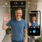 Wireless Smart Video Doorbell | No Subscription Needed | High-Definition Camera Doorbell