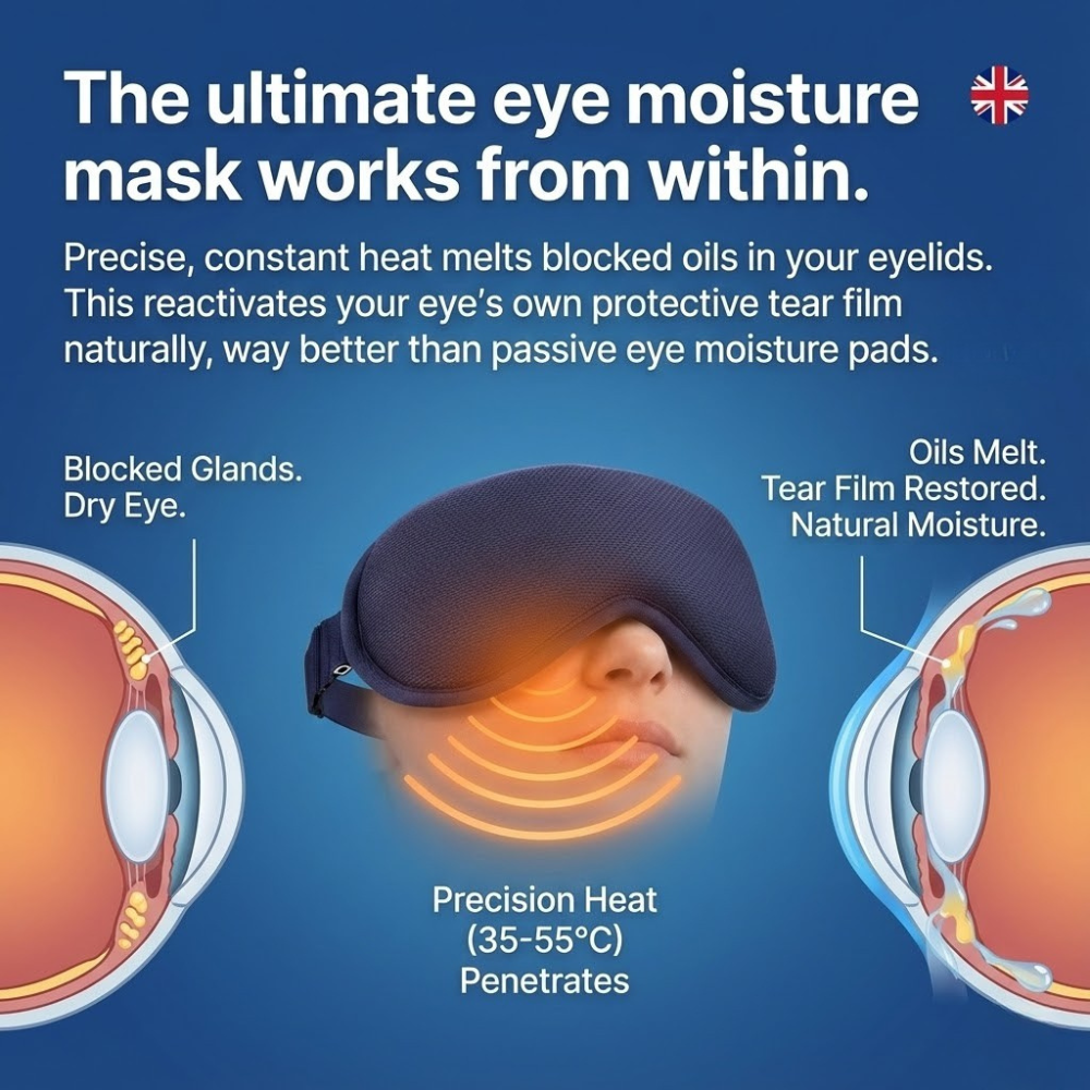 Moisturizing Eye Mask for Sleeping: Electric Eye Moisture Mask & Goggles Alternative. Top Rated Eye Moisture Pads for Dry Eyes & Overnight Hydration.