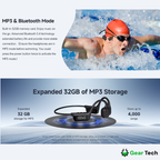 Underwater Earbuds for Swimming – Waterproof Bone Conduction Headphones
