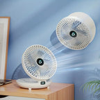Portable Wall Fan | Multifunctional, USB Rechargeable & Whisper Quiet for Home, Office & Outdoor Use