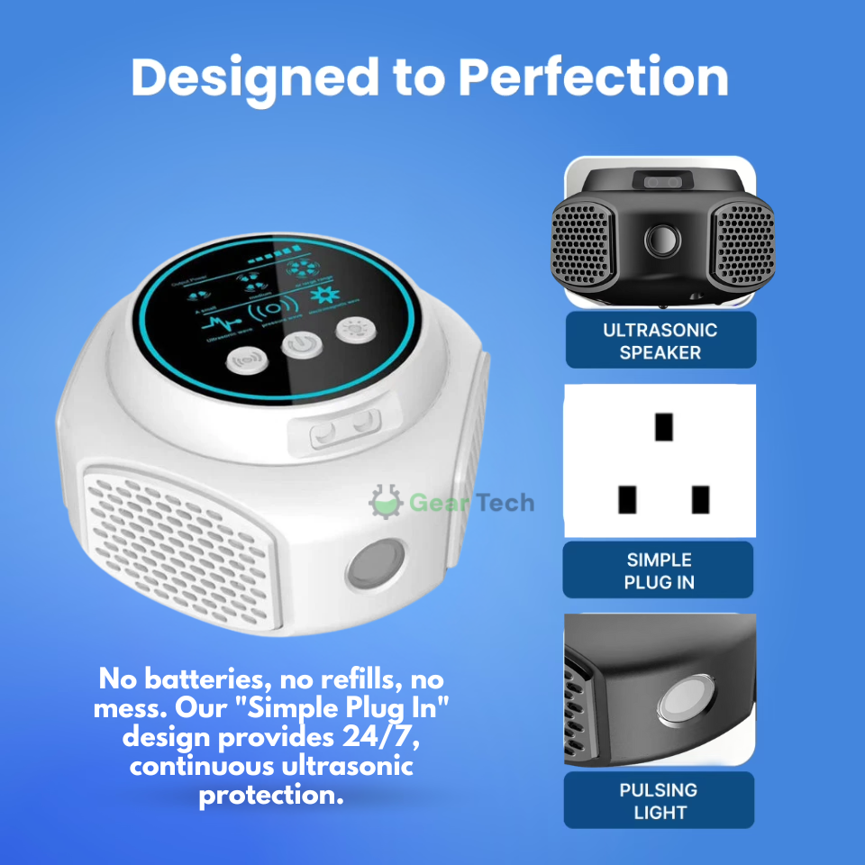 Plug-In Ultrasonic Rat Repellent | Chemical-Free. Silent & Covers Up to 3200 sq. ft. for Indoor and Outdoor Use