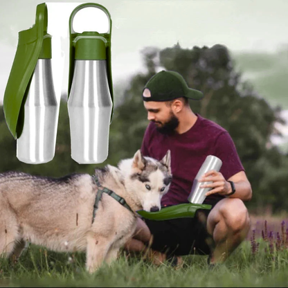 Insulated Dog Water Bottle | Stainless Steel, Leak-Proof & Perfect for Travel and Outdoor Adventures
