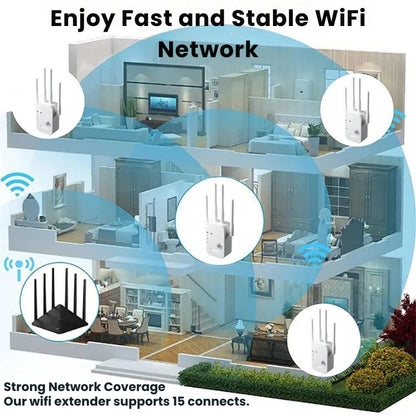 Long-Range Outdoor WiFi Booster | Dual-Band, 1200Mbps Speed for Total Coverage in Garden & Garage