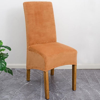Stretch Velvet XL Size Dining Chair Covers x4 | Soft. Stretchable & Non-Slip for Home Dining Room Decoration