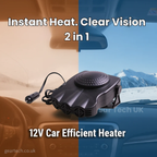 Portable Car Heater – 12V Plug-In Defogging & Defrosting for Quick Winter Warmth