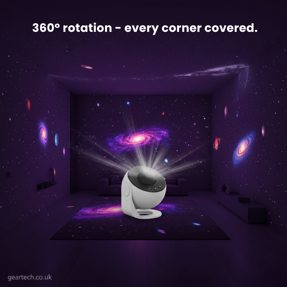 Galaxy Projector with 360° Rotation - Stunning Room-Wide Night Sky View