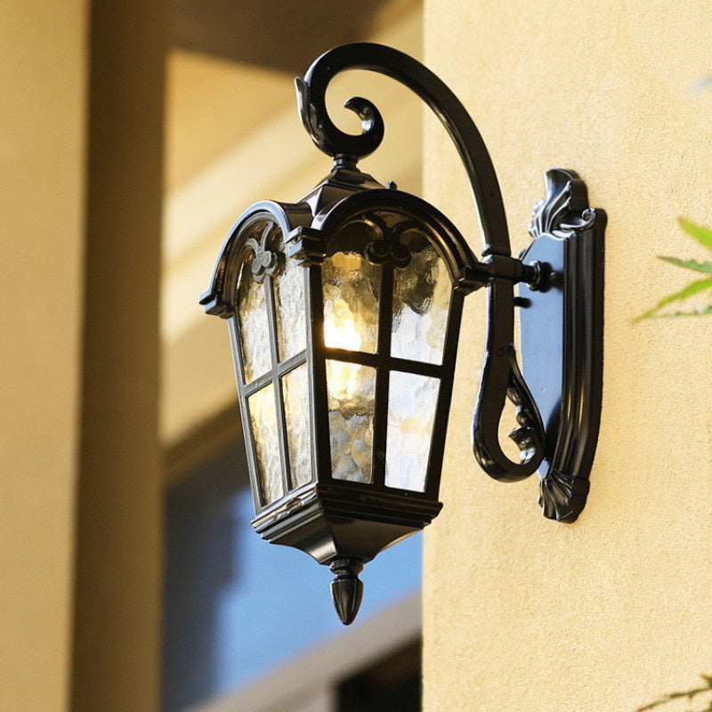 Solar Waterproof Outdoor Wall Light | Vintage Design with Remote Control for Porch. Patio & Garden Use