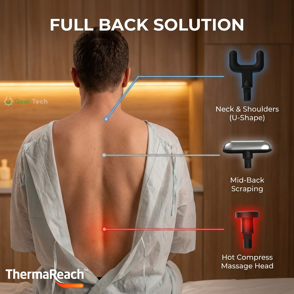 ThermaReach™ - Back Heater & Massager Gun