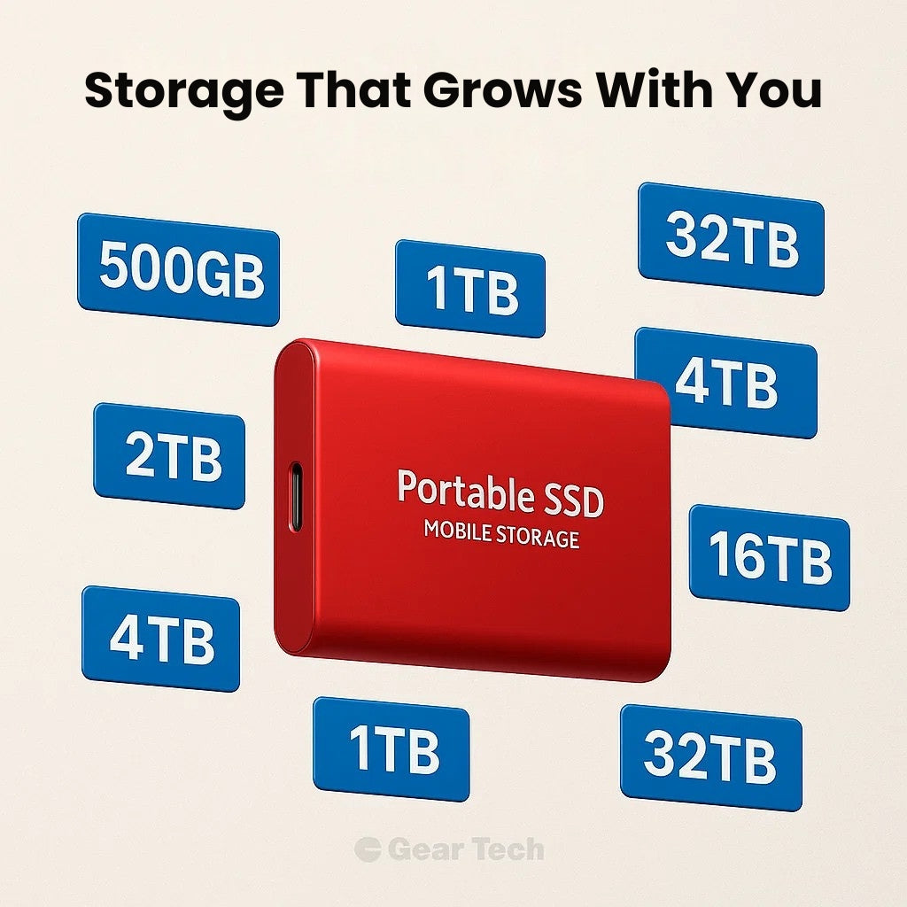 Ssd External Hard Disk Hard Drive Ssd 1 2 4 8 12 16 32 64 TB 500GB External