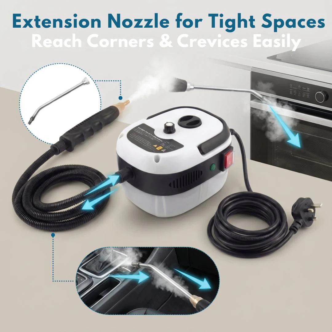 Handheld Steam Cleaner – High Temperature Steam | Portable Cleaning Machine for Grease & Grime Removal