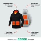 Men's Heated Hoodie Zip
