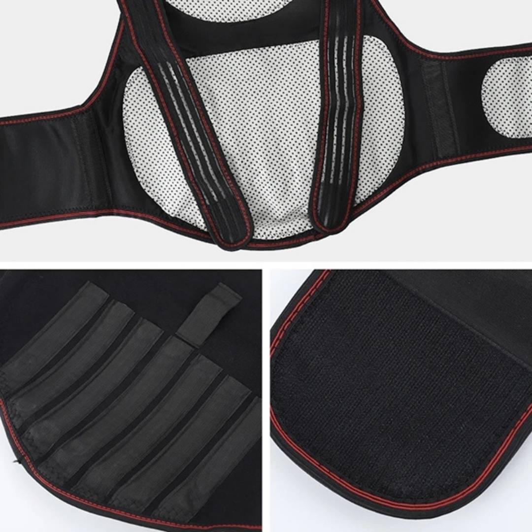 Self-Heating Back Support Brace | Adjustable Heated Posture Corrector for Back Pain Relief & Improved Posture