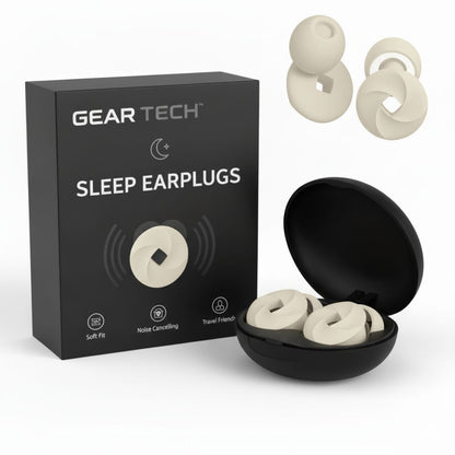 Sleep Ear Plugs at Night | 33dB Noise Cancelling, Soft, Custom-Fit Design for Uninterrupted Rest & Focus