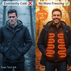 Mens Heated Gilet | Ultra-Thin Heated Vest, 9 Heating Zones & 8 Hours of Luxurious Warmth for Outdoor Activities