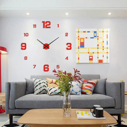 Unique Black Wall Clock | Innovative Design, Quartz Movement & Ideal for Home Decor