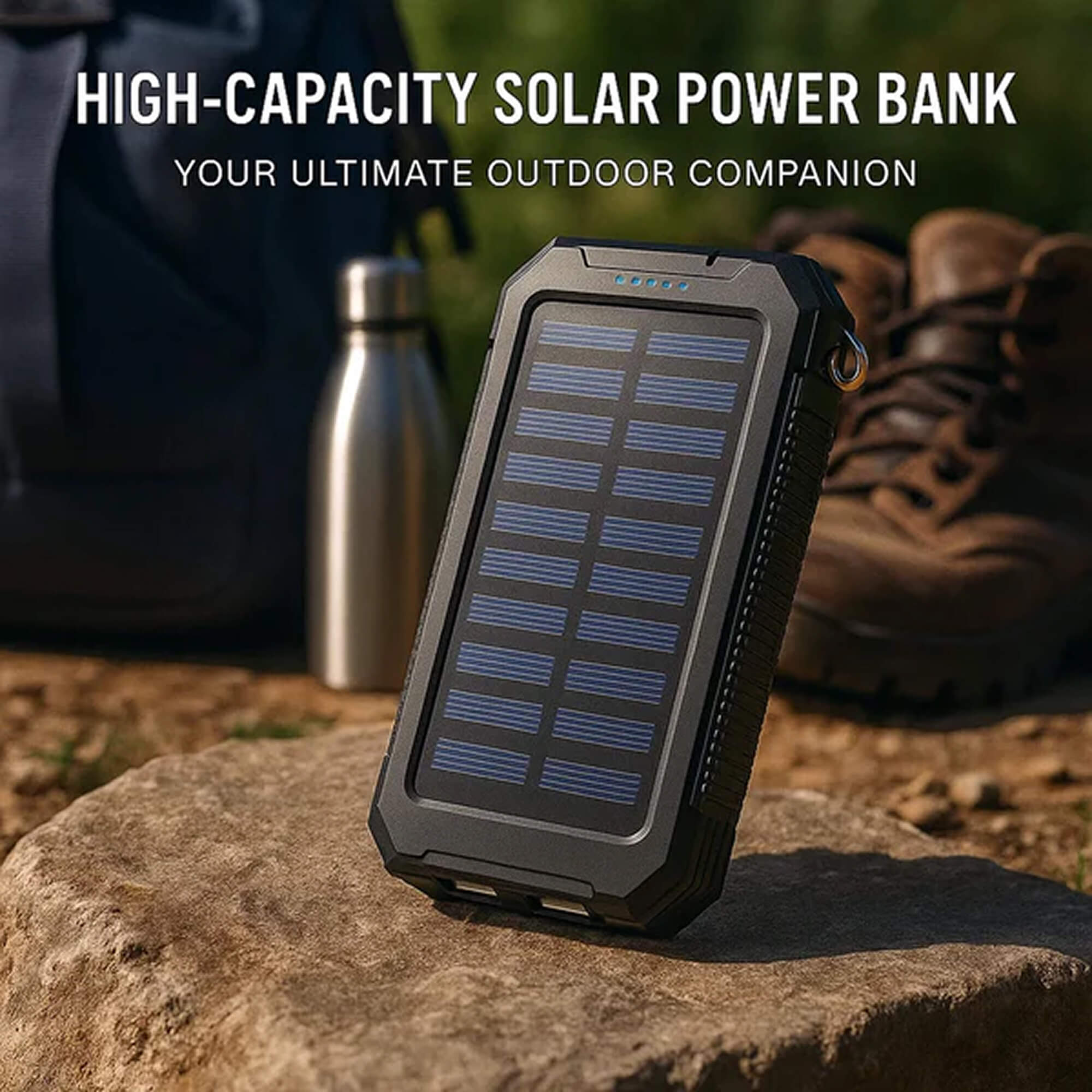 500000mAh Solar Charger Waterproof Power Bank External