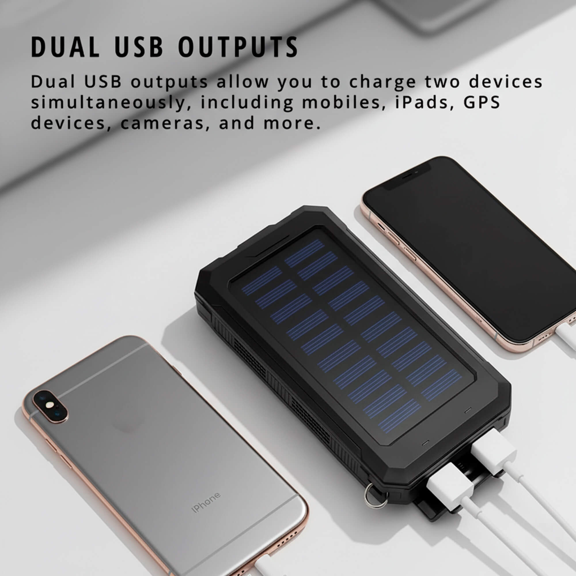 500000mAh Solar Charger Waterproof Power Bank External
