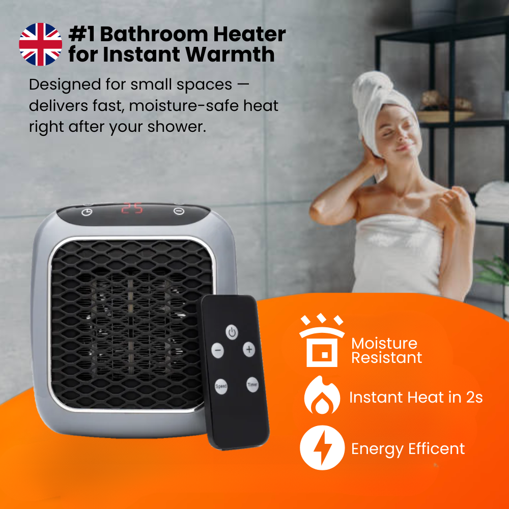 Portable Bathroom Wall Heater | High energetic efficiency and fast heating