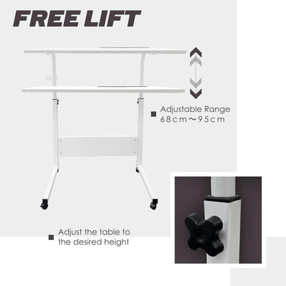 Adjustable Laptop Desk | Multi-Purpose, Height-Adjustable & Mobile for Home Office, Bedside or Sofa Use