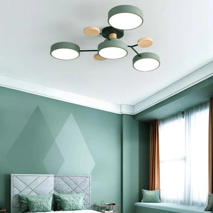 Contemporary Round Iron LED Chandelier | Energy-Efficient. Stylish Lighting for Living Rooms. Dining Areas & Entryways