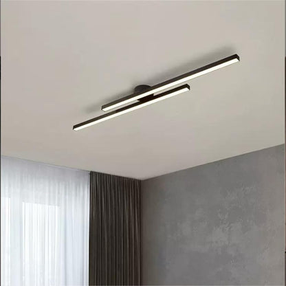 Modern Aluminium Semi Flush Mount LED Ceiling Light | Minimalist Design for Living Room. Bedroom & Hallway