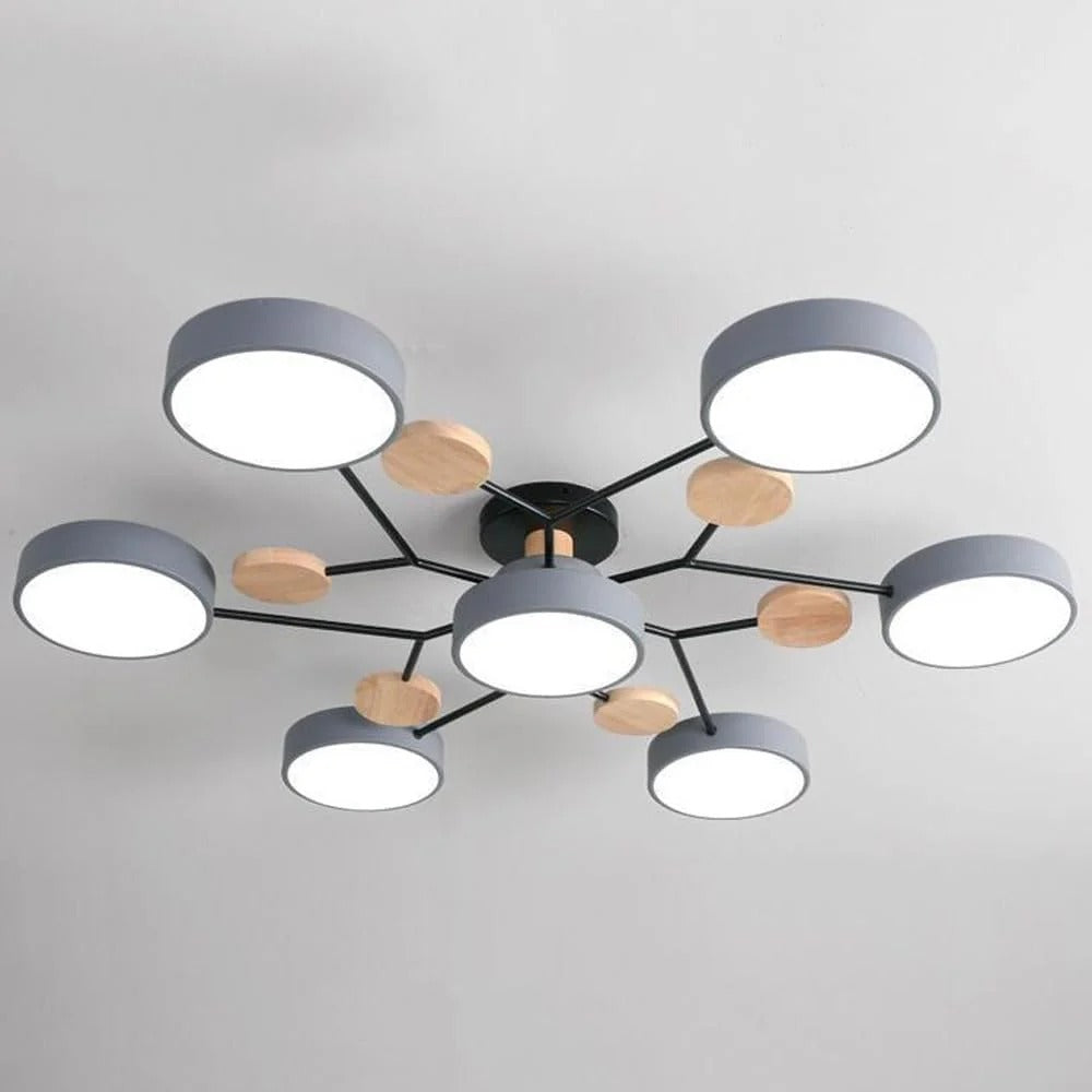 Contemporary Round Iron LED Chandelier | Energy-Efficient. Stylish Lighting for Living Rooms. Dining Areas & Entryways