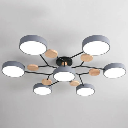 Contemporary Round Iron LED Chandelier | Energy-Efficient. Stylish Lighting for Living Rooms. Dining Areas & Entryways
