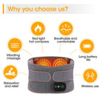Infrared Back Support Belt | Adjustable Heat & Vibration for Pain Relief and Muscle Relaxation