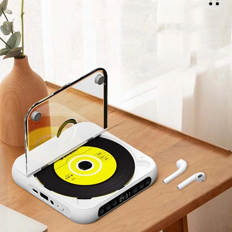 Mini CD Player Retro Look - Portable & Bluetooth