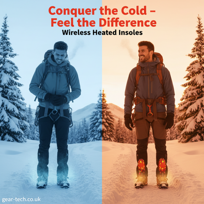 Rechargeable Heated Insoles for Hiking & Outdoor Sports – Electric Thermal Foot Warmers for Boots & Cold Weather UK