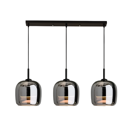 Nordic Black Glass Pendant Light Fixture - Modern Hanging Lamp for Kitchen Island & Dining Room