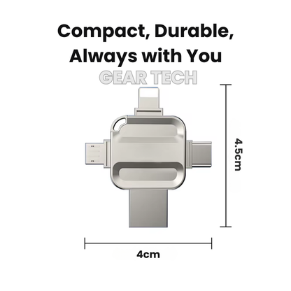 Memory Stick for Photos & Videos 64GB, 128GB, 256GB USB 3.0 Flash Drive with Type-C, Lightning & Micro USB – Best External Storage for iPhone & Android UK