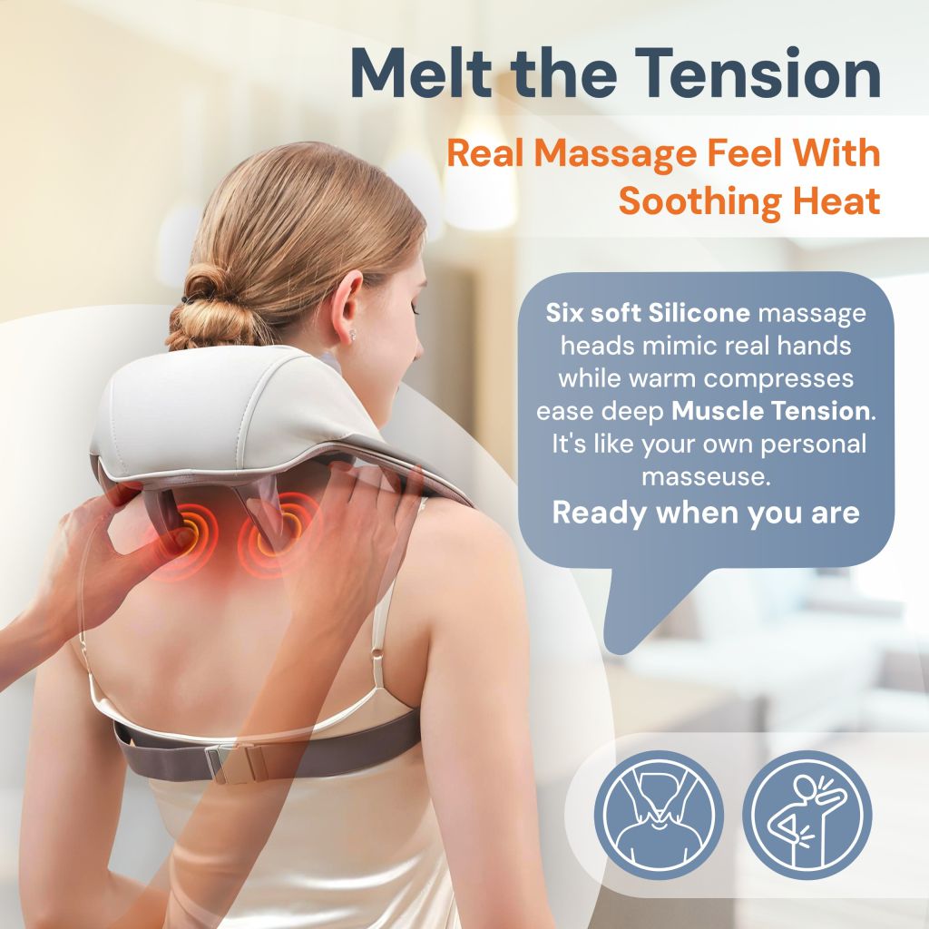 Heating Pad for Neck and Shoulder Pain Neck - Pain Relief, Electric, Portable, Adjustable Heat Function, Ideal for Home Use