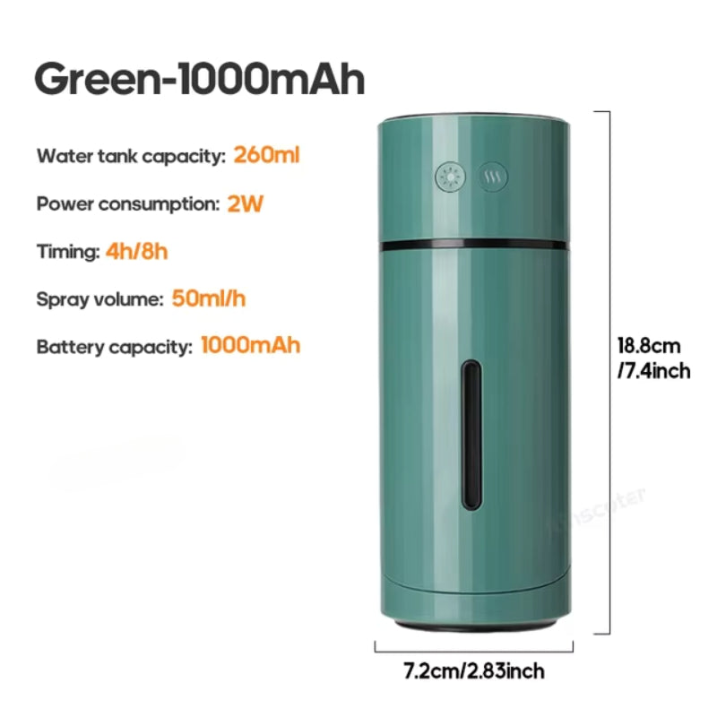 Portable Travel Humidifier | Rechargeable, Lightweight, and Perfect for Travels