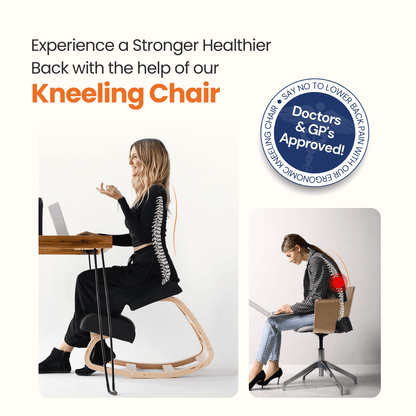 Ergonomic Kneeling Chair | Cushioned Seat for Improved Posture & Comfort at Home or Office