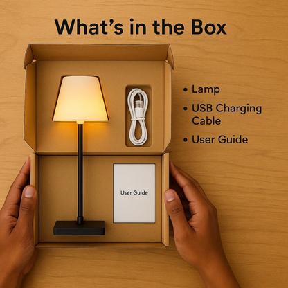 Luminara™ | Modern Rechargeable LED Wireless Table Lamp | Portable Lighting for Home, Office & Outdoor Use