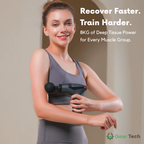 All in One PRO Handheld Massager Gun With Detachable Handle – Electric Deep Tissue Hand Held Percussion Muscle Relaxer for Stiff Neck, Shoulder & Lower Back Pain Relief